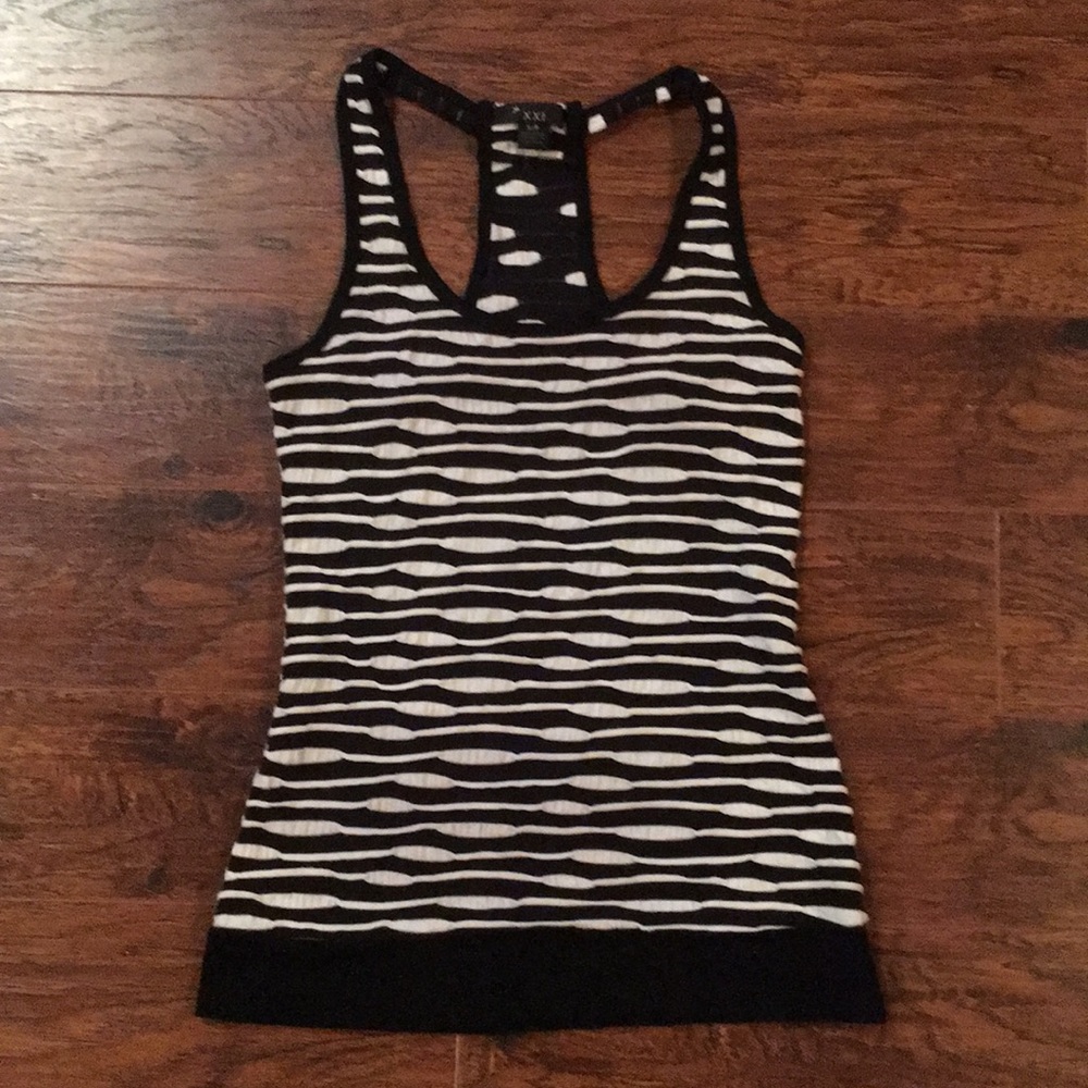 Forever 21 black and white halter top